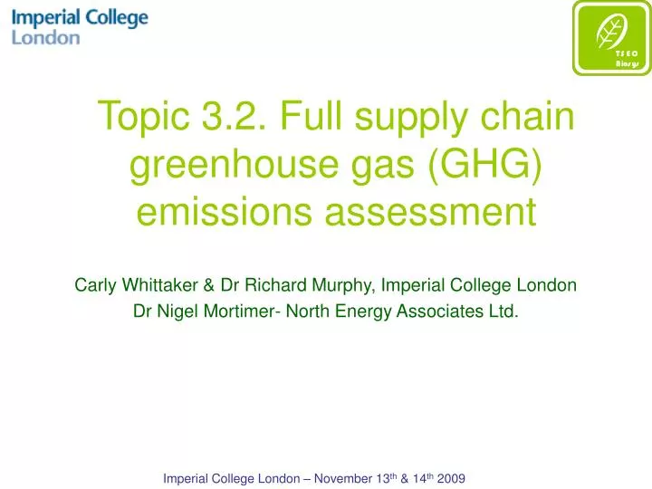 topic 3 2 full supply chain greenhouse gas ghg emissions assessment