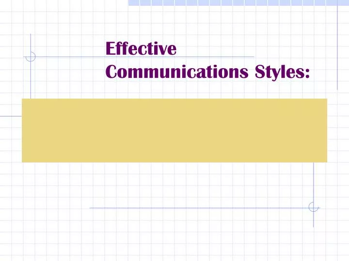 effective communications styles