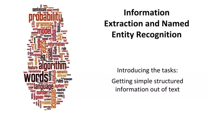 information extraction and named entity recognition