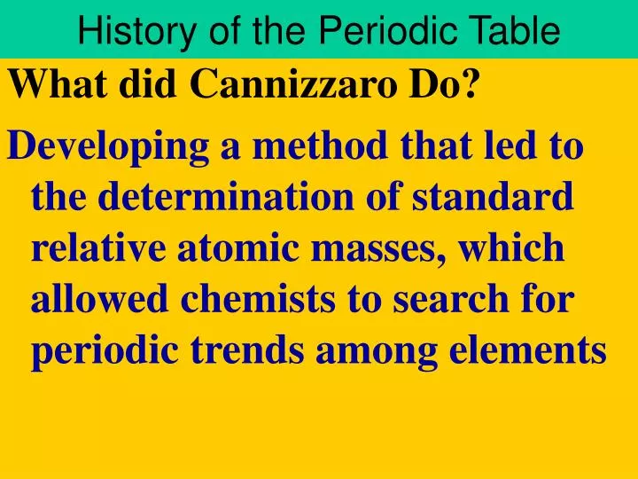 Ppt History Of The Periodic Table