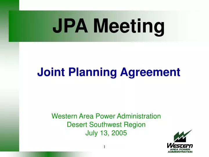 jpa meeting joint planning agreement