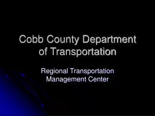 Cobb County Department of Transportation