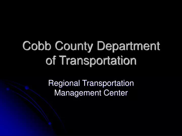 cobb county department of transportation
