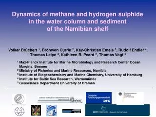 Dynamics of methane and hydrogen sulphide in the water column and sediment of the Namibian shelf