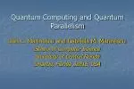 Quantum Computing and Quantum Parallelism