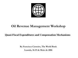 Oil Revenue Management Workshop