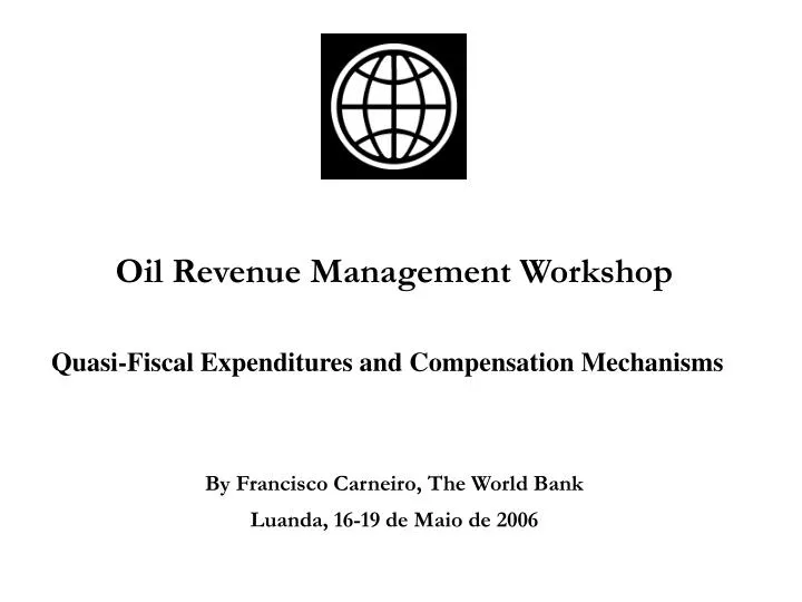 oil revenue management workshop
