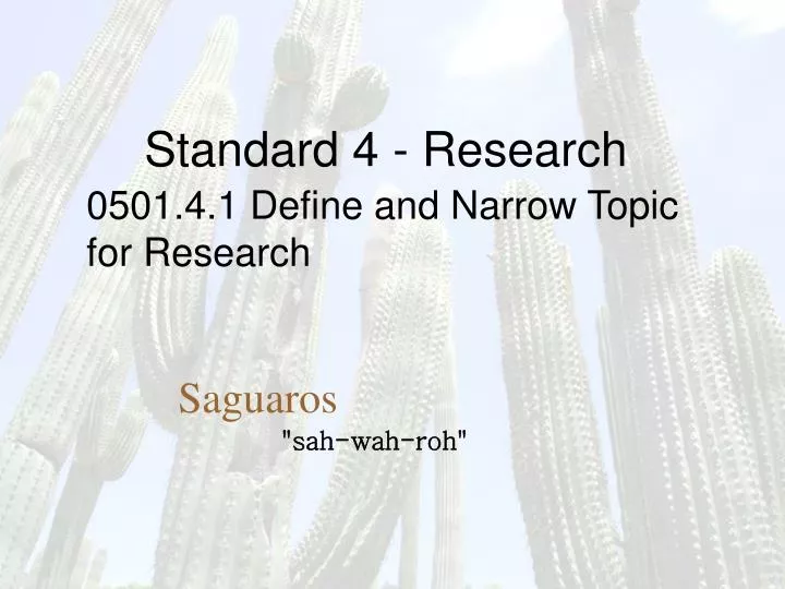 standard 4 research