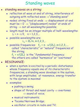 standing waves