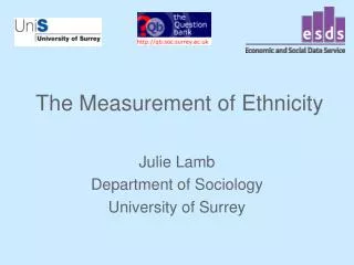 The Measurement of Ethnicity