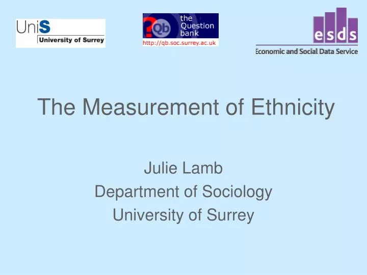 the measurement of ethnicity