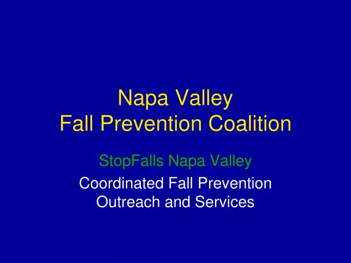 napa valley fall prevention coalition