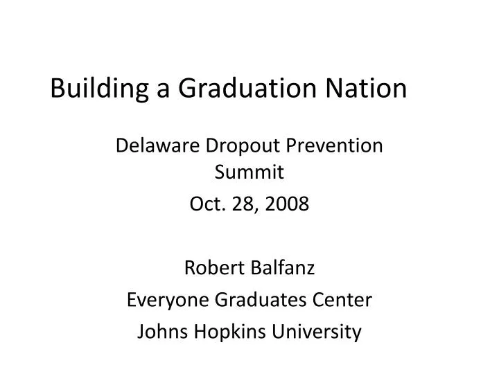 building a graduation nation