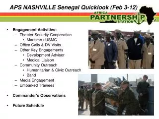 APS NASHVILLE Senegal Quicklook (Feb 3-12)