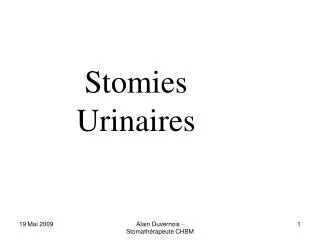 stomies urinaires