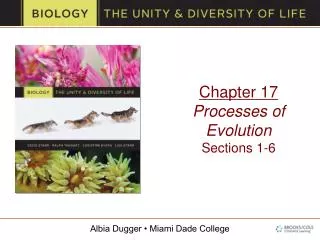 Chapter 17 Processes of Evolution Sections 1-6