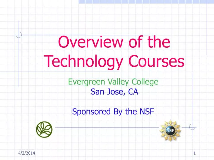overview of the technology courses
