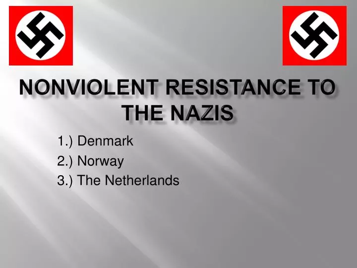 nonviolent resistance to the nazis