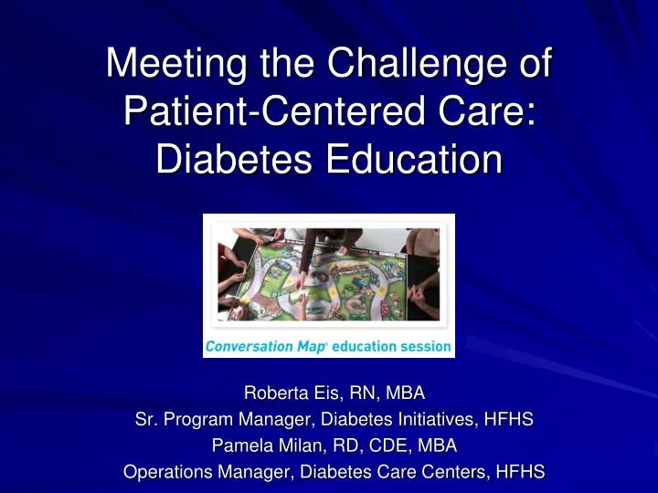 meeting the challenge of patient centered care diabetes education