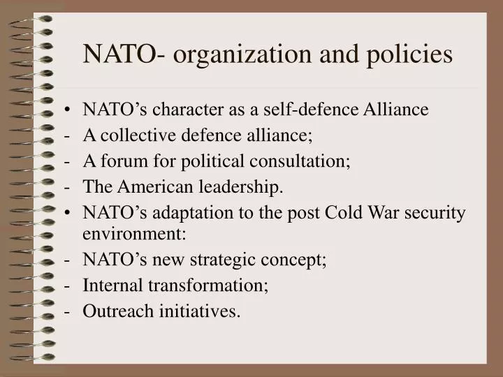 nato organization and policies