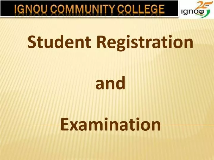 student registration and examination