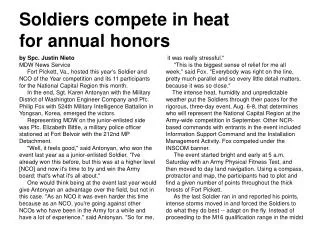 Soldiers compete in heat for annual honors