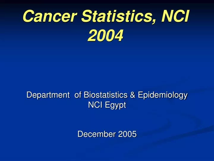 cancer statistics nci 2004