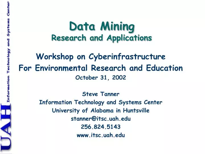 data mining research and applications