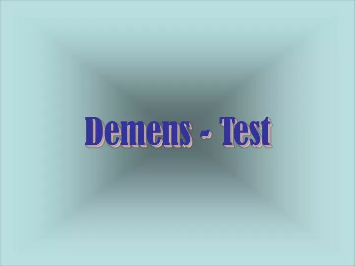 demens test