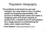Population Geography - slide 1