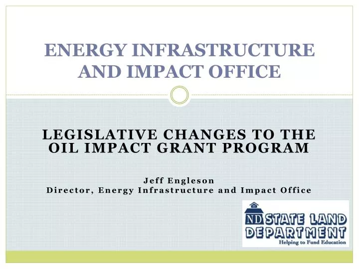 energy infrastructure and impact office