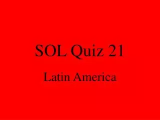 SOL Quiz 21