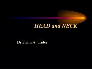 HEAD and NECK