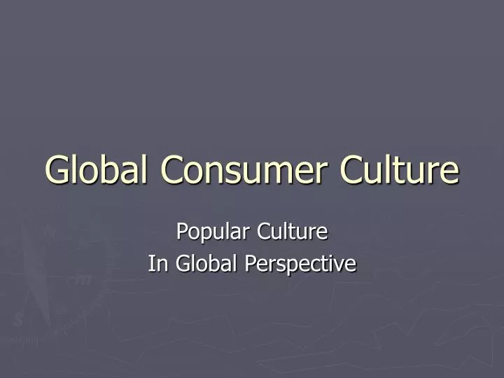 global consumer culture