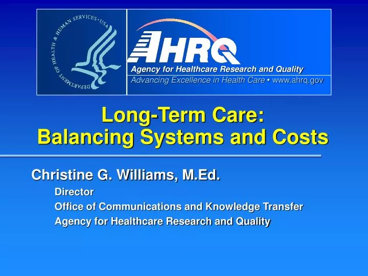 long term care balancing systems and costs