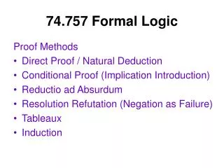74.757 Formal Logic