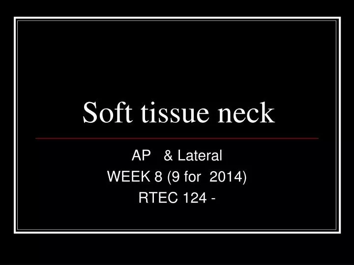 soft tissue neck