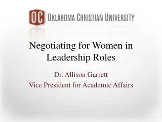 Negotiating for Women in Leadership Roles