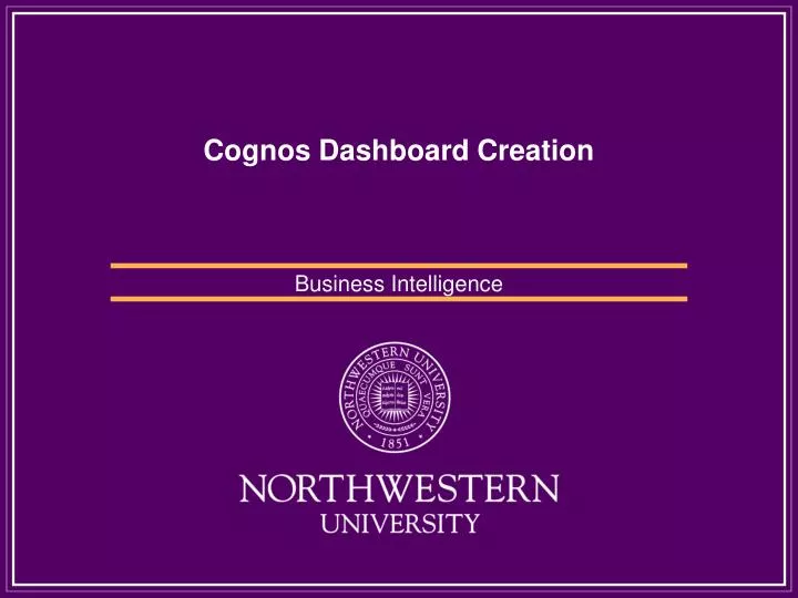 cognos dashboard creation