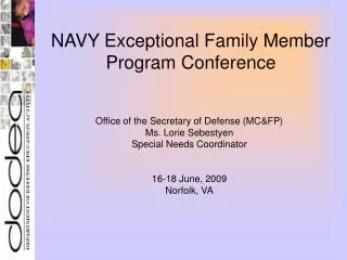 NAVY Exceptional Family Member Program Conference