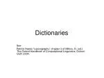 Dictionaries - slide 1