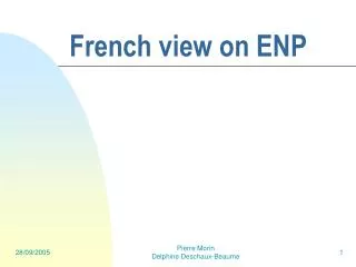 French view on ENP