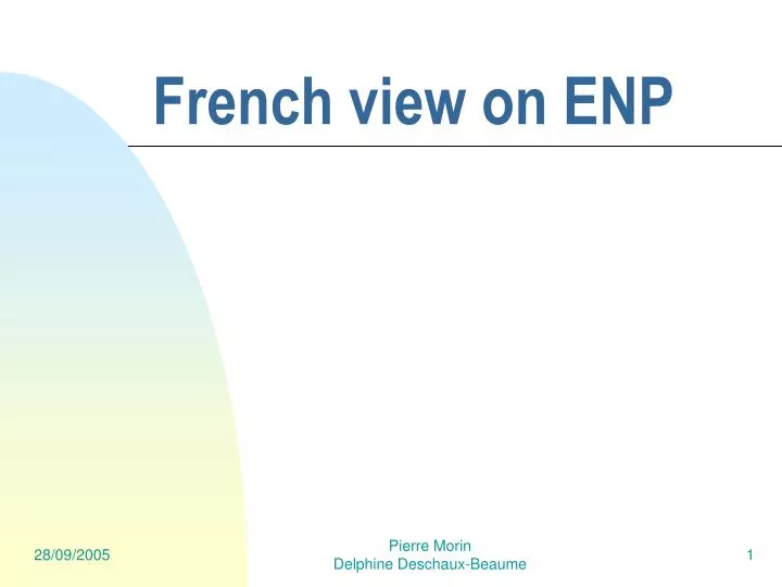 french view on enp