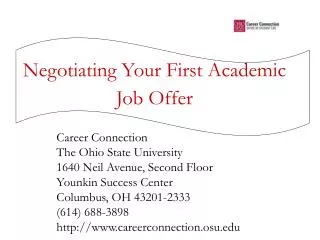 Negotiating Your First Academic Job Offer