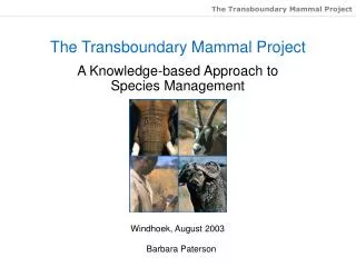 The Transboundary Mammal Project