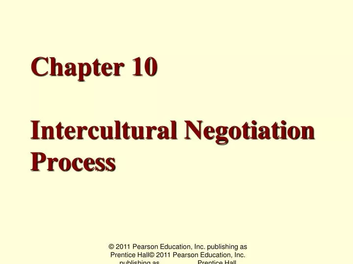 chapter 10 intercultural negotiation process