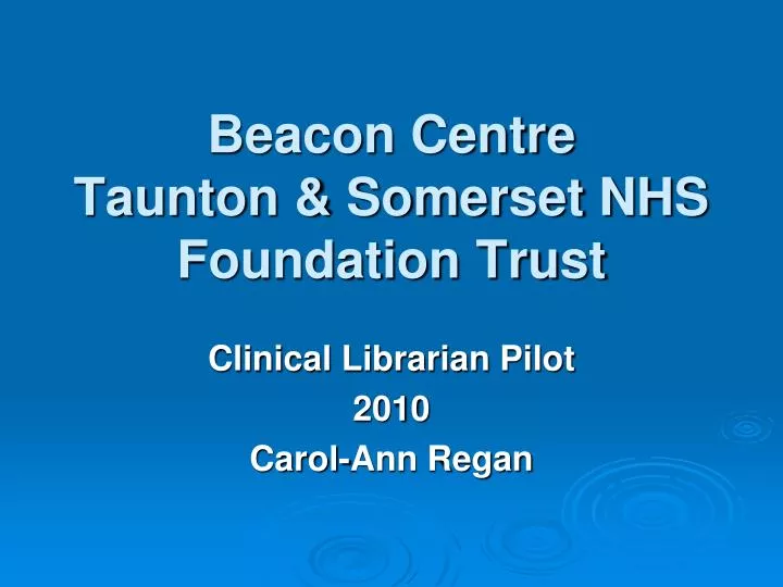 beacon centre taunton somerset nhs foundation trust