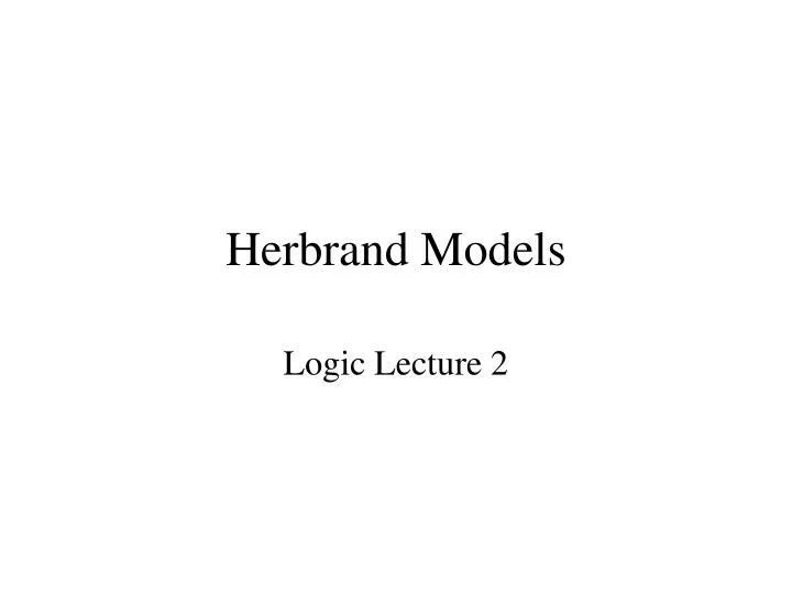 herbrand models