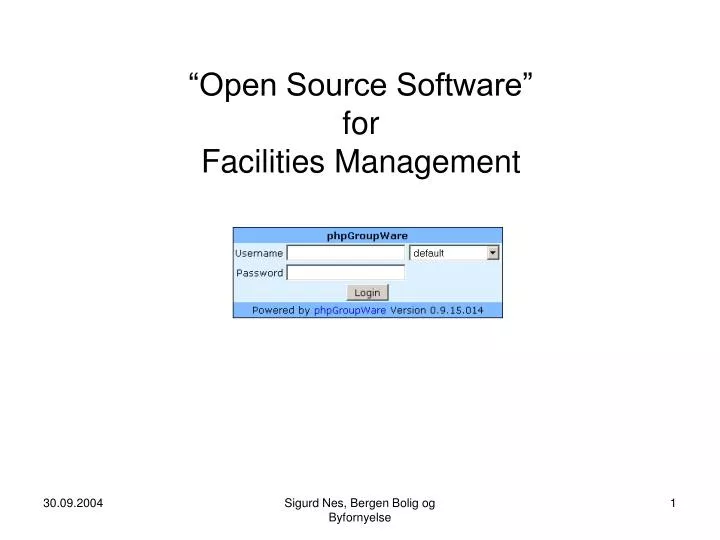 open source software for facilities management
