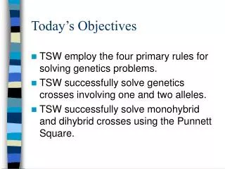 today s objectives